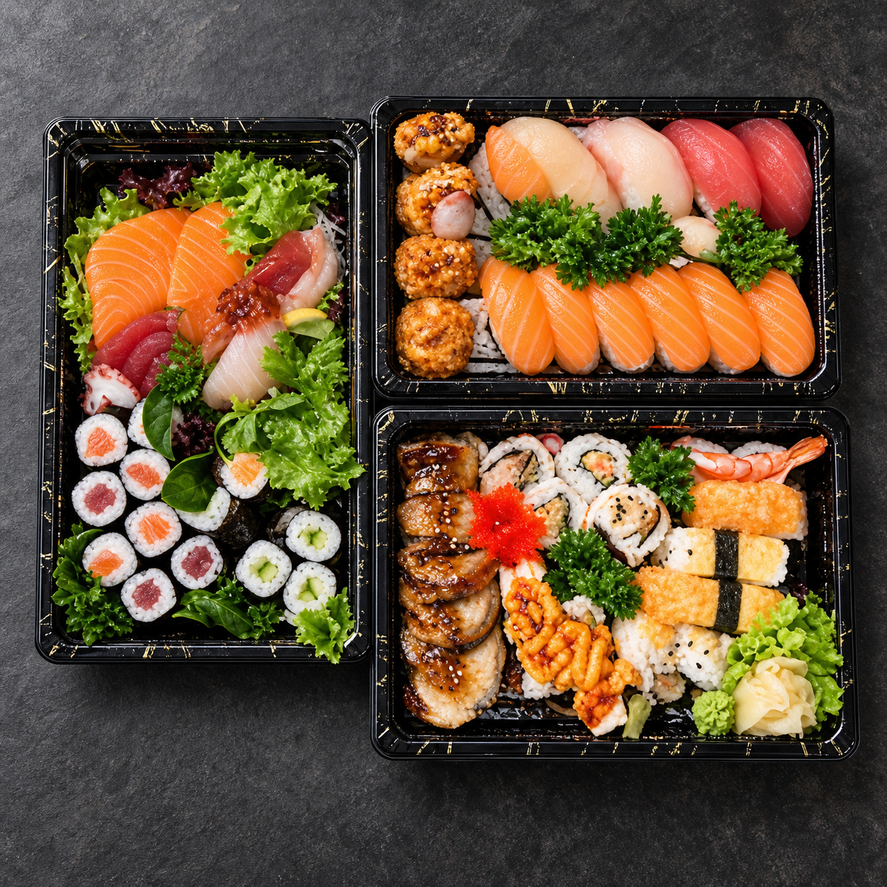 Box Prestige, composizione sushi vista dall'alto