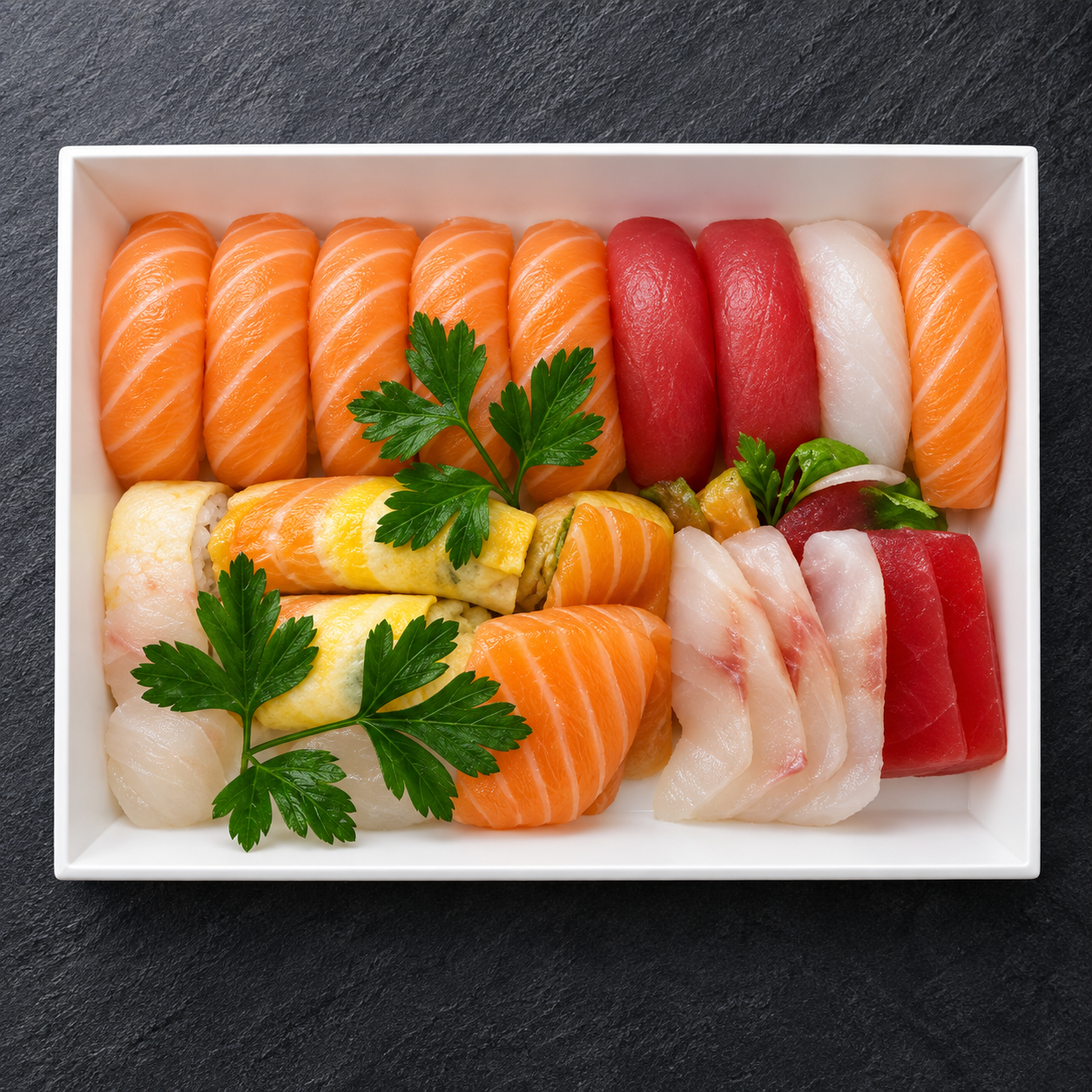 Box Sushi Sashimi, ricostruzione della composizione originale