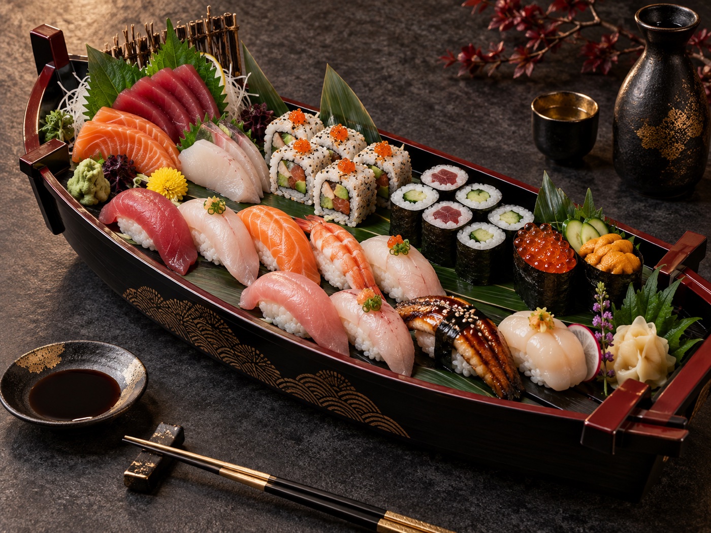 Selezione Barche e sushi misto