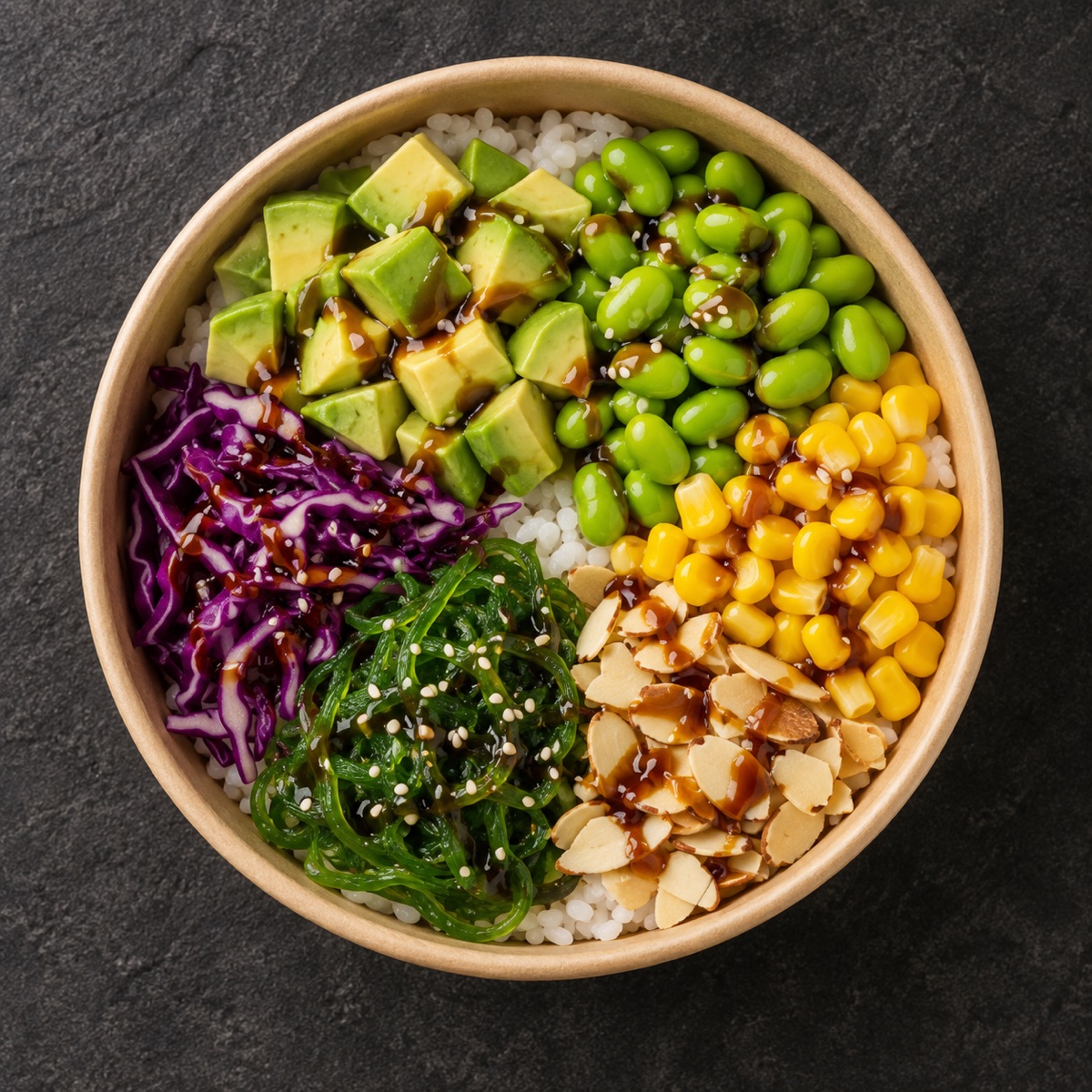 Vegan Pokè: pokè vista dall'alto