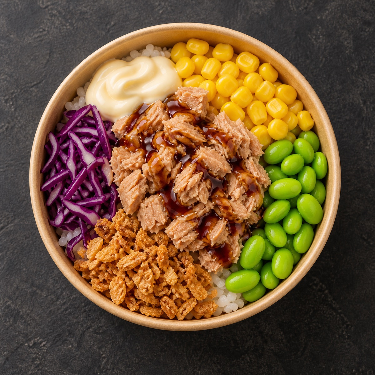 Cooked Tuna Pokè: pokè vista dall'alto